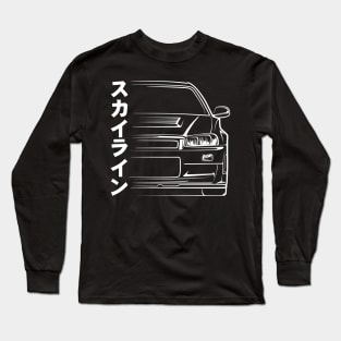 Skyline R34 GT-R Silhouette Long Sleeve T-Shirt